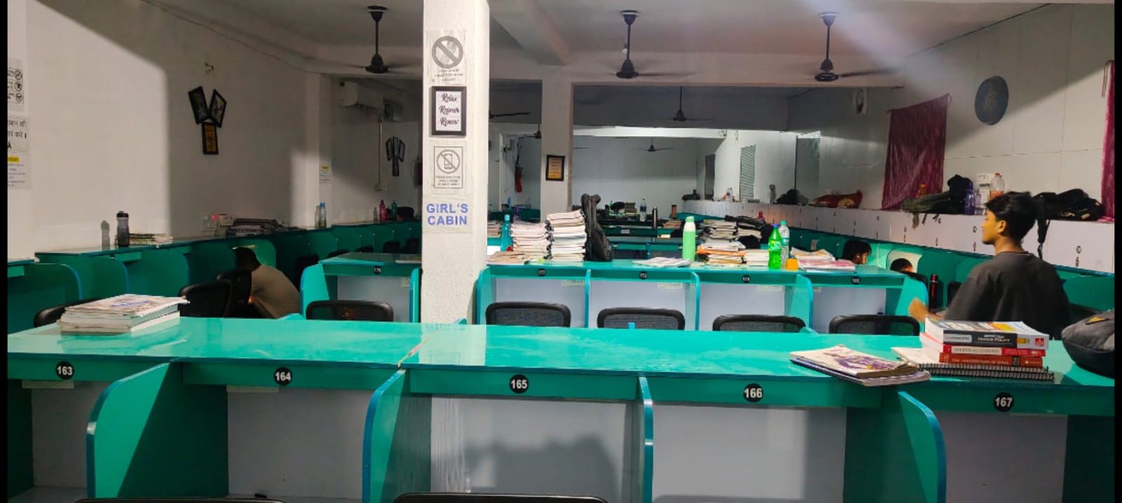 Study desks at Iqra Library